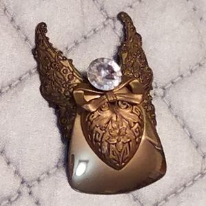 Vintage Angels of Love pin brooch